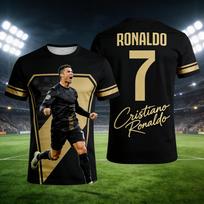 2026 Ronaldo #7 Gerbėjų Edition Futbolo Marškinėliai Suaugusiems ir Vaikams Kvėpuojantis ir Patogus Futbolo Treniruočių Marškinėliai Vasarai 110 black