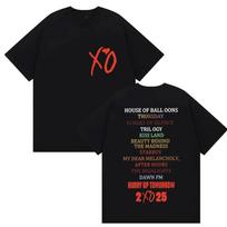 The Weeknd Hurry Up Tomorrow Album XO 2025 New T-shirt for Men Women Retro High-quality Round Neck T-shirt S įvairiaspalvis