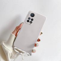 Minkštas TPU silikoninis dirželisTelefono dėklas, skirtas Xiaomi 13T Redmi Note 11 12 13 Pro 5G 11T 13T Pro Poco X5 F6 Pro 11S, nešiojamas ant kaklo dangtelis Poco X5 Pro 5G gray