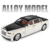 1/18 Rolls Royce Phantom Alloy Car Model Diecast & Toy Vehicles Metal Car Model Collection Simulation Sound And Light Kids Gifts black