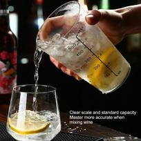 Clear Plastic Cocktail Shaker Set Spill Prevent Design Measuring Jigger Set  Beverage Mixing 500ml brown