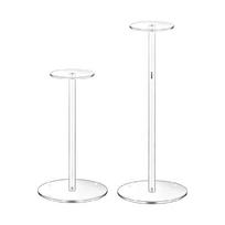 Elegant Acrylic Wigs Stand Modern Hat Showcases Stand Bedroom Caps Organizers Suitable for All Hat Types and Exhibitions white