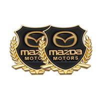 3D Metalinis Emblema Automobilio Stilius Kėbulo Langų Dekoracija Lipdukas Ženklelis Mazda 3 CX3 CX4 CX5 CX7 CX8 CX9 CX30 RX7 Atenza Axela 2Pcs&For Mazda sidabras