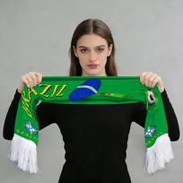 2026 Football Fan Scarf Argentina Brazil Portugal France Spain Canada Usa Mexico Print Flannel Tassel Cheering Supporter Scarf