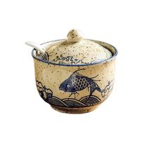 Airtights Ceramic Container Salt Glaze Designs Easy Cleaning Surfaces Ideal for Humid Homes Food Safe Materials beige