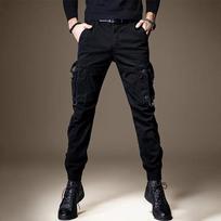 Men's Straight-leg Cargo Pants Lightweight Functional Outdoor Tactical Casual Pants For Men Women M juoda