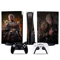 Black Myth Wukong Vinyl Cool Decal Cover Anti-Scratch Protector Decal Cover Dustproof for PS5 Disc Digital Console & Controllers black