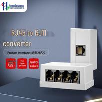 RJ45 to 4-Port RJ11 Telephone Line Splitter Adapter