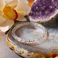 Natural Opal Bracelet Stretchable Elastic Cord Jewelry Helps Maintain Emotional Balance orange