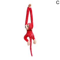 60cm Long Arm Banana Monkey Plush Toy Anti Collision Curtain Tie Back Birthday Wedding Party Decor Gift red