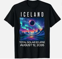 Islandija Saulės Užtemimas 2026 Rugpjūčio 12 Visas Saulės Užtemimas Unisex Marškinėliai XXXL blue