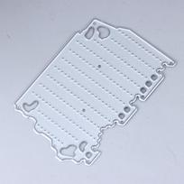 Vintage Mini Binder Frame Carbon Steel Stamping Mold For Scrapbook Journaling Decoration And Gift Card Making one size white