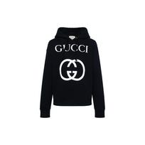 GUCCI Interlocking G Oversize Fit Hoodie 475374-X3Q25-1289 XS-No Original Gift Bag Or Gift Box black