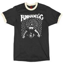 Black & White Funkadelic Concert Ringer T-Shirt and kids tshirt S gray