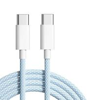 60W 6A USB Type C į Type C kabelis Duomenų linija iPhone 15 16 Samsung Greitasis įkrovimas USB C į C kabelis Type C Duomenų įkroviklis Length 1.5M mėlyna