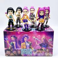 6 vnt./rinkinys Kpop Demono Medžiotojų Figūrėlės Q Versija Demono Medžiotojų Figūrėlės Žaislas Derpys Rumi Mira Zoey Sussy Figūrėlė Dovana black