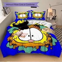3pcs Garfield, Cat Cover Set, 1 Cover + 2 Pillowcases (No Insert), Bedding for All Seasons, Bedding,Bedroom Decor yy250922023 135x200cm white