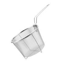 Creative Deep Round Fryer Wire Mesh French Chip Fry Basket 201 Stainless Ste white