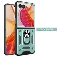 For Motorola Razr 50 Ultra Case Moto Razr+ Plus 2024 Cover Magnetic Ring Holder Armor Phone Case Slide Camera Protect Back Cover Motorola razr+ 2024 red