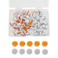 100 Pcs Reflective Thumb Tree Tacks Marking Tacks Reflective Tacks Trail Marking Reflectors Glow Tacks 1 gray