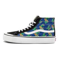 Vans Sk8-Hi Dinosaur Print Trendy Lightweight Wear-Resistant High-Top Unisex Skate Shoes Blue Green Yellow VN0A3MV1A5F 37 blue