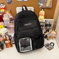 Schoolbag Korean ins new high-value retro tooling wind backpack junior high school students lightweight travel large-capacity backpack