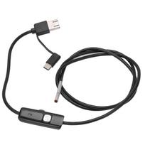 AN100‑3.9 3.9mm Endoscope High Definition Inspection Camera Pipeline Mobile Phone LED Borescope for Car Industry gray