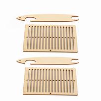 4pcs Tapestry Comb Included Weaving Shuttle Tools Wood Backstrap Weaving Set  For Adults