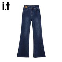 Izzue It Petite High-Waist Slight Flare Jeans XL mėlyna