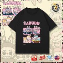 LABUBU printed cute children's T-shirt casual, simple and fashionable short sleeved top 150