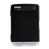 File Case with Clipboard and Calculator Water Resistant Document Organiser Clipboard for Office Meeting School Warehouse 1 black