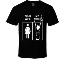 Buffalo Bills  Sports Football Your Wife My Wife Funny Tee Unisex T-Shirt M gray
