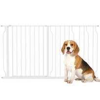 Extra Wide Dog Safety Gate, with Door Pressure, for Doorways, Hallways, Staircases - White 145 x 4 x 76 cm