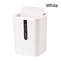 Mini šiukšliadėžė Maža atliekų dėžė Lengva Taupo vietą Smulkmenų kibiras 360 laipsnių purtomas dangtis Laikymo kibiras White white