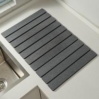 Sugerianti akmens lėkščių džiovinimo kilimėlis Diatominis padėkliukas Virtuvės reikmenys Indų nusausinimo kilimėlis Stalviršis 40*30cm-Style I gray