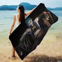 Arcane J-Jinx Cartoon Microfiber Blanket Quick Drying Beach Towels Oversized Printing Super Absorbent Pool Towel Blanket 130x80cm gray