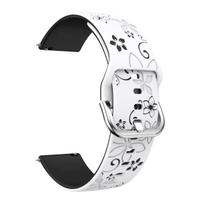 22mm Silicone Band for Garmin Venu 4 3 2 45mm Forerunner 255 265 46mm 570 47mm Universal Engraved Flower Strap for Garmin Venu 4 Venu 4 45mm
