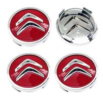 Citroën Logotipo Ratlankio Centrinis Dangtelis ABS+Metalo Lydinio Stebulės Dangtelis C3 C4 C5 C1 Berling Xsara Picasso Pakeitimo Ratlankio Emblemos Rinkinys QH8 raudona