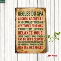 Vintažinis metalinis pirties sienos plakatas - Rustic pirties dekoras beige
