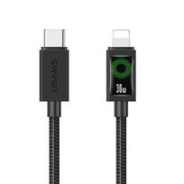 Kabelis USAMS U92 30W USB-C į Lightning 1.2m juodos spalvos