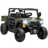 Elektrinė transporto priemonė, 2 varikliai, bagažinė, UTV dizainas, muzikos funkcija, žalia