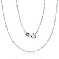 Sidabrinė Cartier grandinėlė 1 mm su deimantiniu apdirbimu – 45 cm