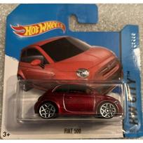 Hot Wheels 2014 Mainline Modeliukas Fiat 500 red short card (yra Sandėlyje)