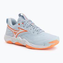 Moteriški tinklinio bateliai Mizuno Wave Momentum Elite blue finch/white/lava orange
