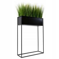 Stovinti gėlių dėžutė juoda 90 cm
