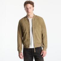 AllSaints Morten Suede Bomber Olive Green - Dydis M (M050LE OLIVE GREEN Striukės)
