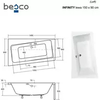 Vonia Besco Infinity, 150 x 90 cm, kairinė