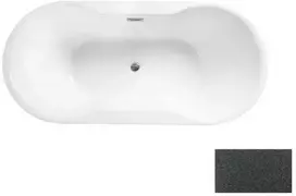 Vonia Besco Navia Glam Graphite, 150 x 80 cm, su chrome sifonu