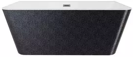 Vonia Besco Varya Glam Graphite, 150 x 75 cm, su chrome sifonu