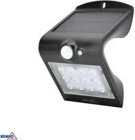Sieninis šviestuvas Bemko 1,5W LED sieninis fasado šviestuvas su saulės baterija ir judesio davikliu, juodas, 4000K, IP65